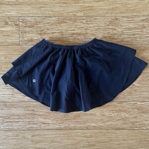 Lululemon Womens Skort Black Court Rival High Rise Tennis Mini Skirt Size 0